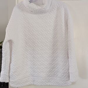GAP Ivory Geometric Turtleneck Sweater